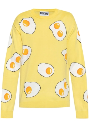Moschino egg-motif sweater - Yellow