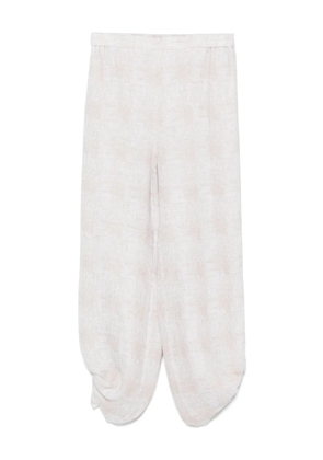 Emporio Armani tied-cuffs trousers - White
