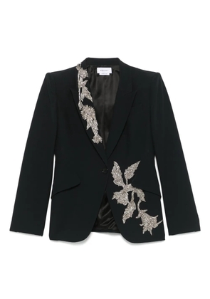 Alexander McQueen embellished padded-shoulders blazer - Black
