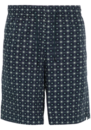 A.P.C. Vincento geometric-pattern shorts - Blue