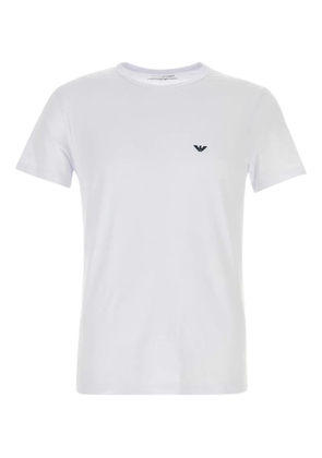 Emporio Armani logo-embroidered lounge T-shirts (pack of two) - White