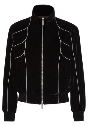 DSQUARED2 velour bomber jacket - Black