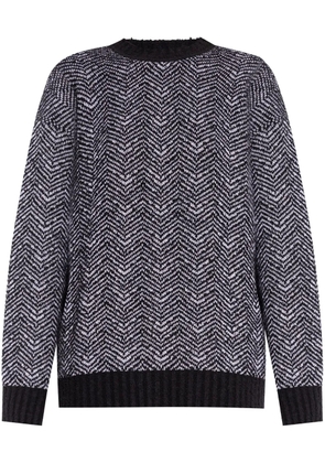 Moschino chevron-pattern jumper - Black