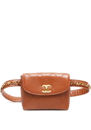 CHANEL Pre-Owned 1980-2000 Chain belt bag - Brown