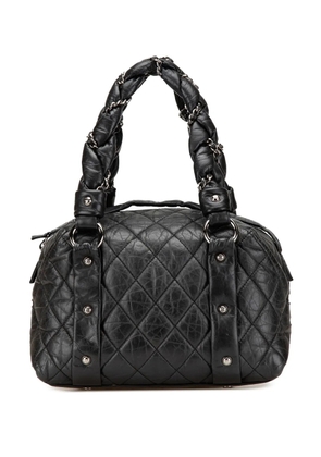 CHANEL Pre-Owned 2005-2006 Small Distressed Lambskin Lady Braid Tote handbag - Black