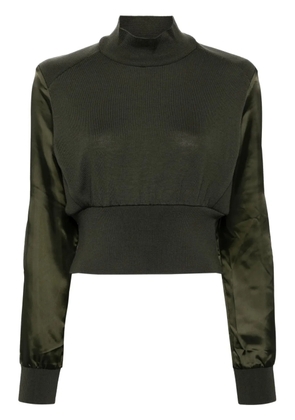 Noir Kei Ninomiya cropped jumper - Green