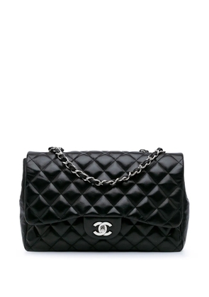 CHANEL Pre-Owned 2009-2010 Jumbo Classic Lambskin Single Flap shoulder bag - Black