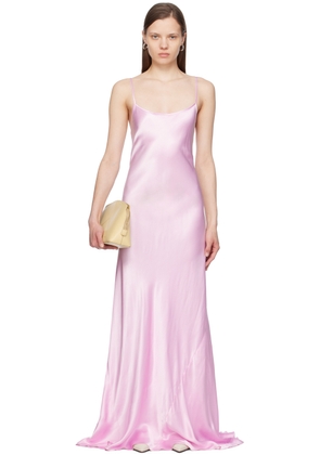 Victoria Beckham Pink Low Back Maxi Dress