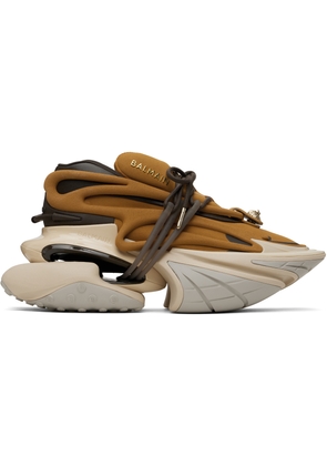 Balmain Tan Unicorn Low Sneakers