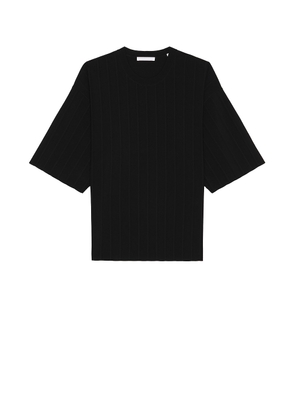 Helmut Lang Pleated Tee in Black - Black. Size M (also in S).