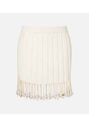 Loewe Paula's Ibiza embellished cotton miniskirt