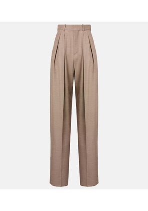 Saint Laurent Pleated wool wide-leg pants