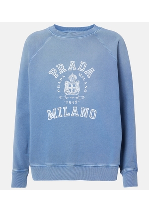 Prada Logo cotton jersey sweatshirt