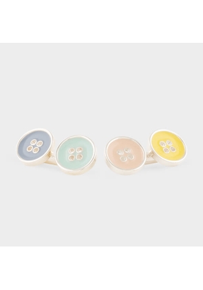 Paul Smith Silver Double Button Linked Cufflinks