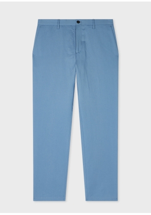 Paul Smith Blue Cotton-Linen Trousers