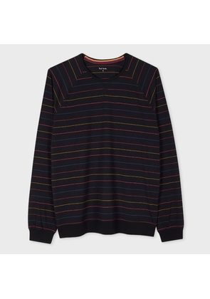 Paul Smith Black 'Artist Stripe' Yarn Dyed Top