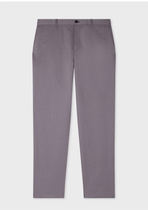 Paul Smith Dusty Mauve Cotton-Linen Trousers Purple