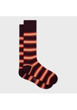 Paul Smith Red Stripe Cotton-Blend Socks