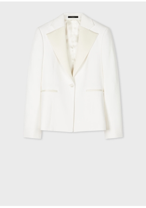 Paul Smith Women's Ivory Single-Button Evening Blazer White