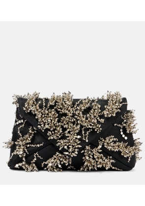 Dries Van Noten Embellished satin clutch