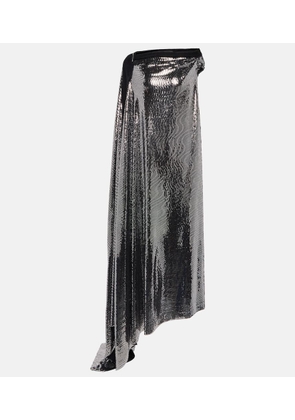 Balenciaga Minimal draped metallic jersey gown