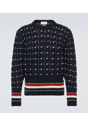 Thom Browne Cable-knit wool-blend sweater