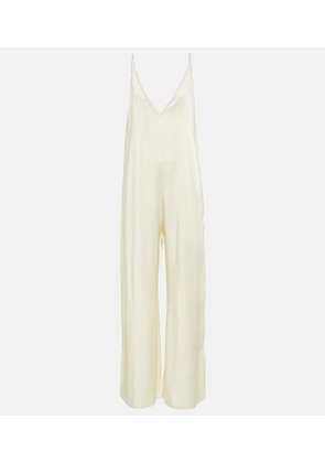 Jil Sander Scalloped crÃªpe jumpsuit
