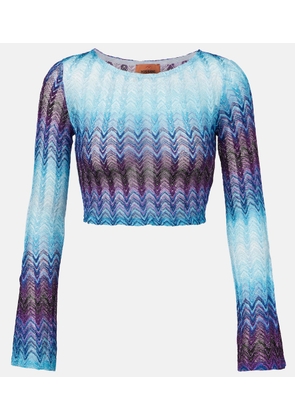 Missoni Zig Zag lamÃ© cropped top