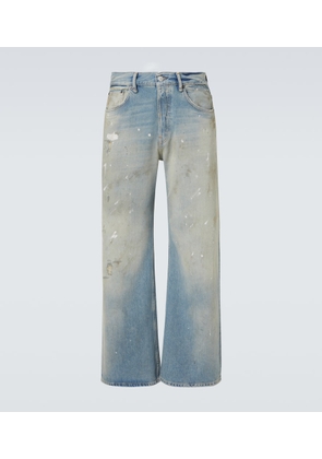 Acne Studios 2021M mid-rise printed wide-leg jeans