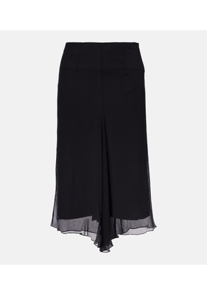 Victoria Beckham Silk chiffon midi skirt