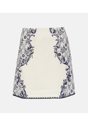 AlÃ©mais Airlie linen and cotton miniskirt