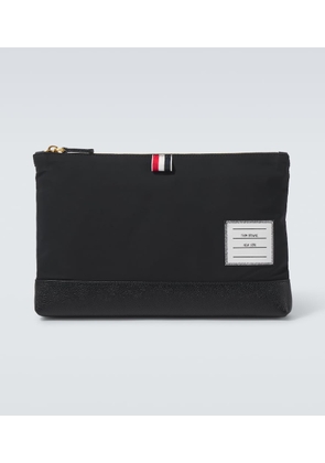Thom Browne Leather-trimmed vanity bag