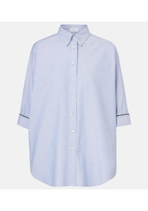 Brunello Cucinelli Monili oversized cotton poplin shirt