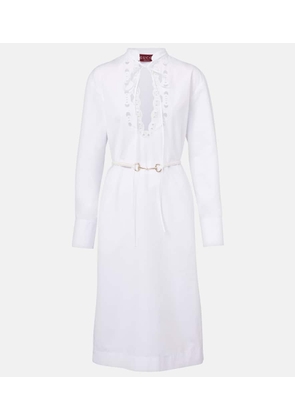 Gucci Horsebit cotton poplin midi dress