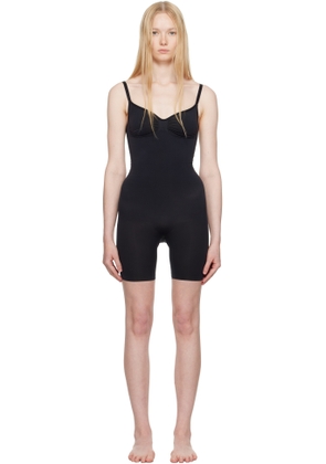 SKIMS Black Seamless Sculpt Mid Thigh Bodysuit