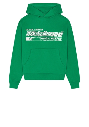 Metalwood Studio La Brea Shop Hooded Sweatshirt in Green - Green. Size L (also in M, XL/1X).