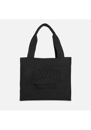 Ganni Large Easy Recycled Canvas Tote Bag