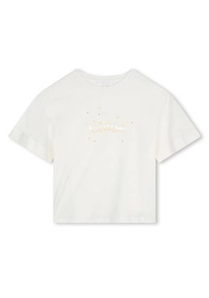 Chloe Girls Logo Print Cotton T-Shirt