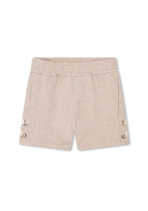 Chloe Girls Logo Embroidered Cotton Shorts