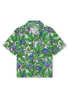 Kenzo Boys Classic Collar Floral Print Shirt