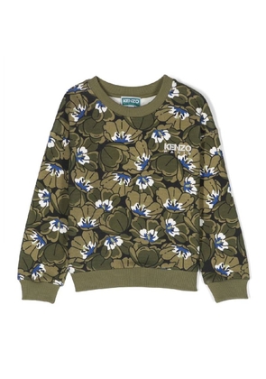 Kenzo Kids Floral Print Long Sleeve Sweatshirt