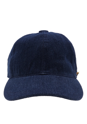 Van Palma Palm Tree Embroidered Denim Baseball Cap