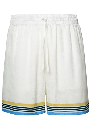Casablanca White Silk Trousers