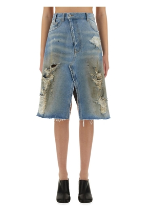 MM6 Maison Margiela destroyed Midi Skirt