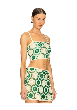 Agua Bendita Vicky Ventura Top in Green. Size L. Also in M.
