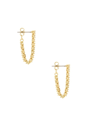 Luv AJ Ballier Chain Studs in Metallic Gold.