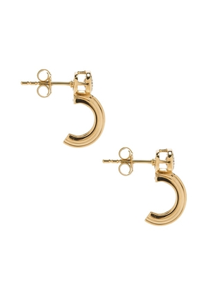 STONE AND STRAND Pavillion Earrings in Metallic Gold.