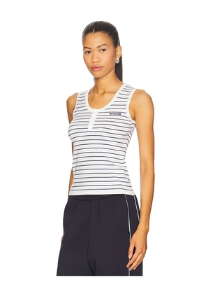 WE11DONE Knit Tank Top in White. Size L. Also in M, S.