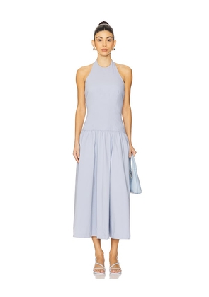 WeWoreWhat Halter Corset Midi Dress in Slate. Size XL, XS.