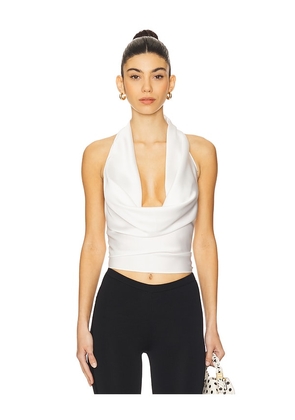 WeWoreWhat Halter Cowl Neck Top in Ivory. Size XS.
